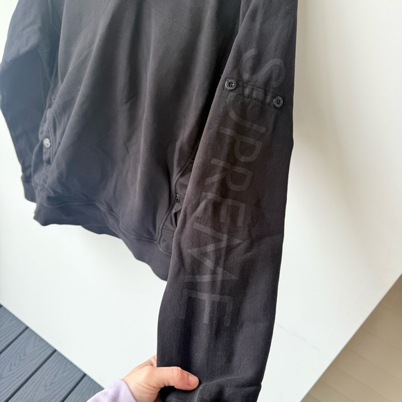 Supreme Stone Island Hooded Sweatshirt Black size XL - Picture 6 of 8